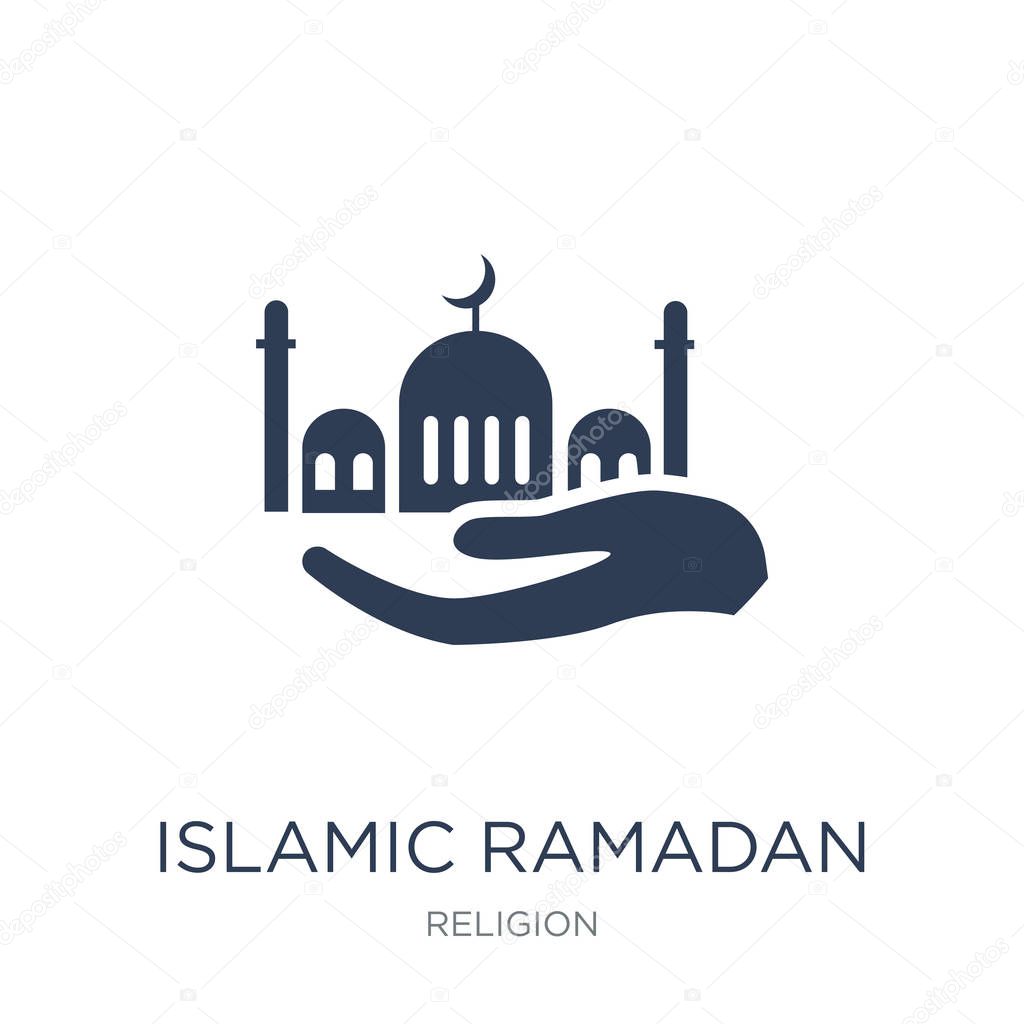 Islamic Ramadan icon. Trendy flat vector Islamic Ramadan icon on white background from Religion collection, vector illustration can be use for web and mobile, eps10