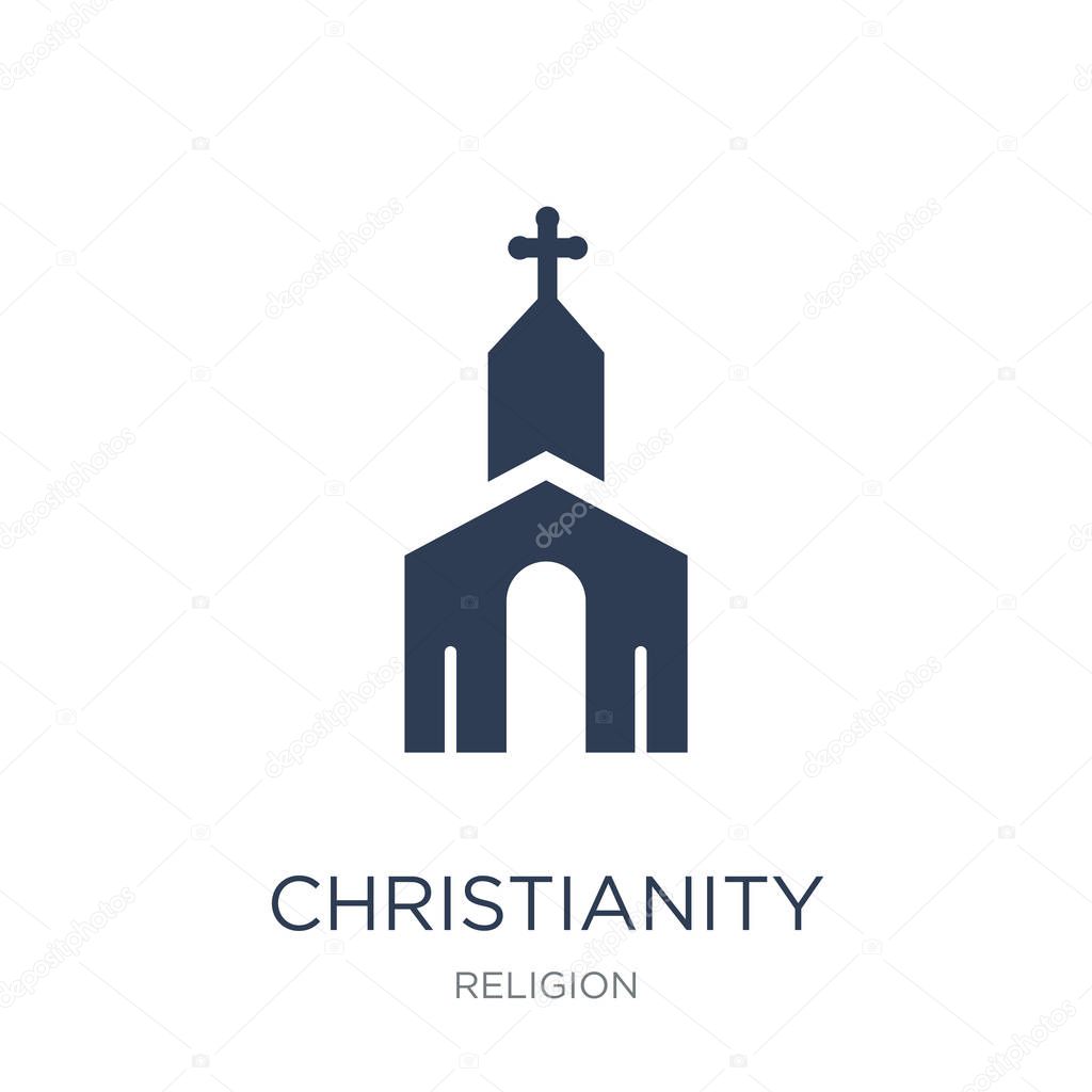 Christianity icon. Trendy flat vector Christianity icon on white background from Religion collection, vector illustration can be use for web and mobile, eps10