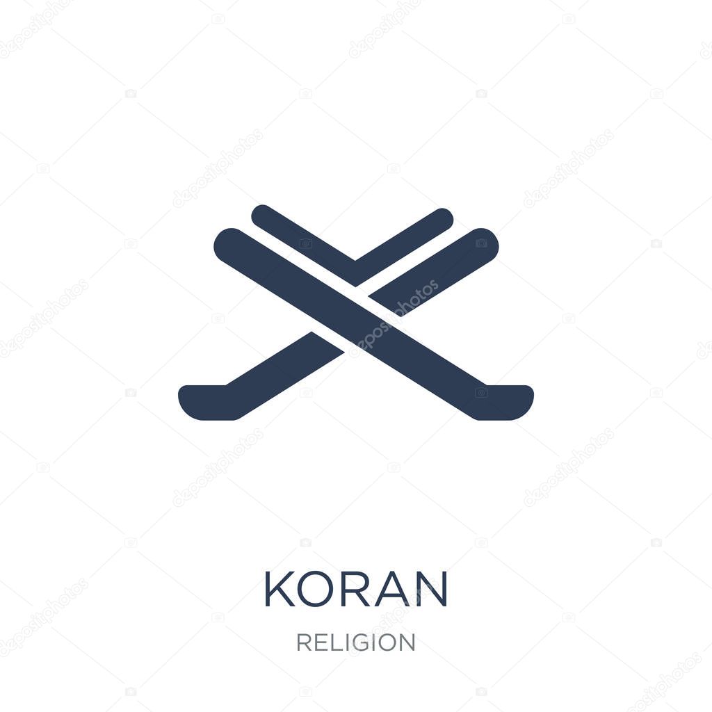 Koran icon. Trendy flat vector Koran icon on white background from Religion collection, vector illustration can be use for web and mobile, eps10