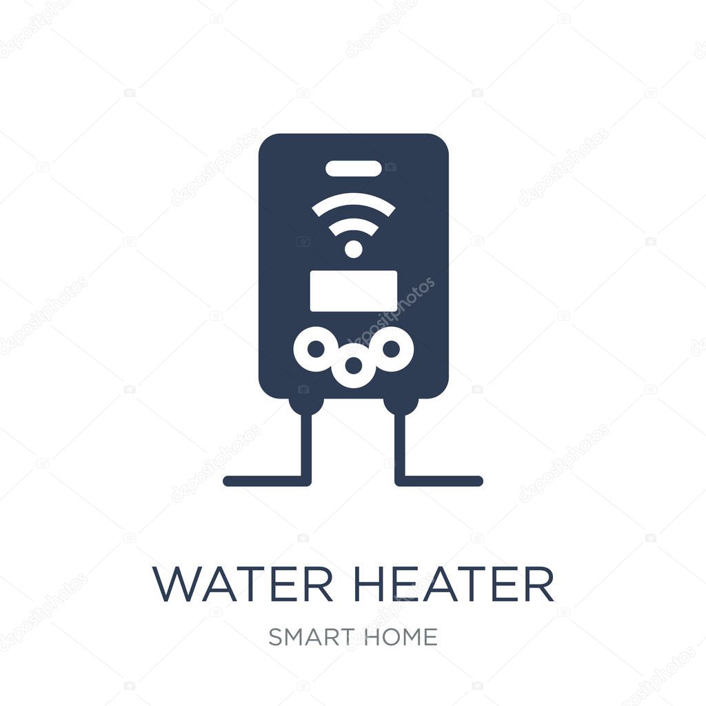 Water heater icon. Trendy flat vector Water heater icon on white background from smart home collection, vector illustration can be use for web and mobile, eps10