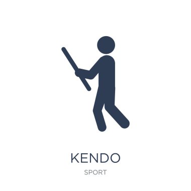 Kendo simgesi. Trendy düz vektör kendo simge spor Collection, vektör çizim beyaz arka plan üzerinde kullanım için web ve mobil, eps10 olabilir