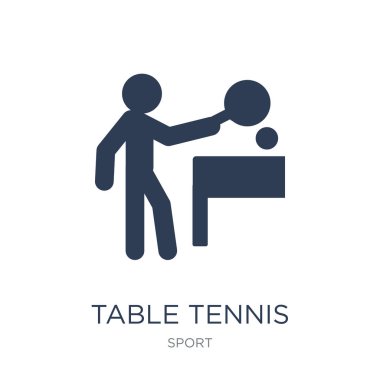 Masa Tenisi simgesi. Trendy düz vektör masa tenisi simge spor Collection, vektör çizim beyaz arka plan üzerinde kullanım için web ve mobil, eps10 olabilir