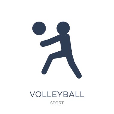 Voleybol simgesi. Trendy düz vektör voleybol simge spor Collection, vektör çizim beyaz arka plan üzerinde kullanım için web ve mobil, eps10 olabilir