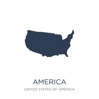 Amerika simgesi. Trendy düz vektör Amerika simge vektör çizim Amerika Birleşik Devletleri koleksiyonundan beyaz arka plan üzerinde kullanım için web ve mobil, eps10 olabilir