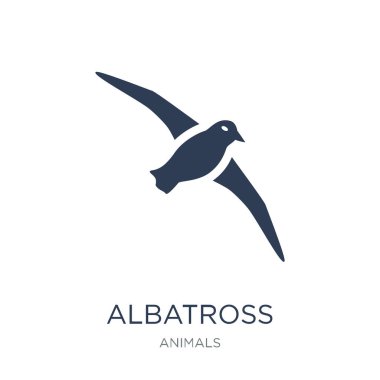 albatross icon. Trendy flat vector albatross icon on white background from animals collection, vector illustration can be use for web and mobile, eps10 clipart