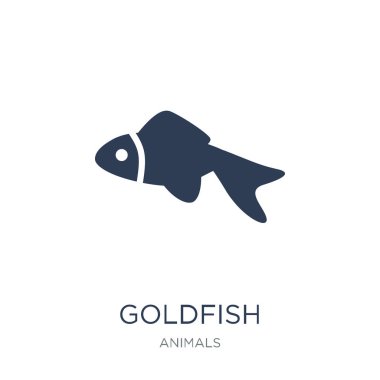 Japon balığı simgesi. Trendy düz vektör Goldfish simge vektör çizim hayvanlar koleksiyonundan beyaz arka plan üzerinde kullanım için web ve mobil, eps10 olabilir