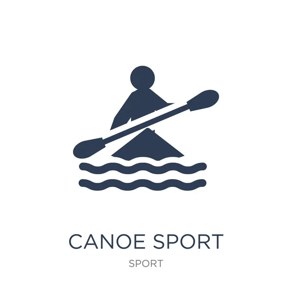 Ícone Desportivo Canoa Vetor Liso Moda Ícone Esporte Canoa Fundo —  Vetores de Stock