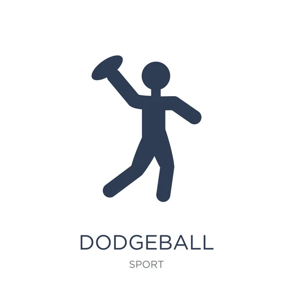 Dodgeball Ikona Płaskie Wektor Dodgeball Ikona Białym Tle Kolekcji Sport — Wektor stockowy