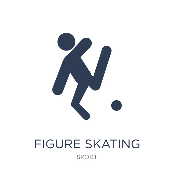 Figure Skating Icon Trendy Flat Vector Figure Skating Icon White — Stock Vector