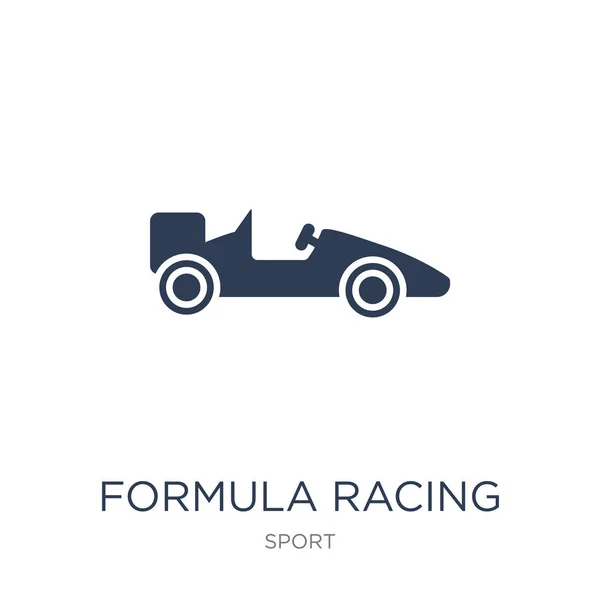 Vzorec Závodní Ikonu Moderní Ploché Vektorové Ikony Závodní Formule Bílém — Stockový vektor