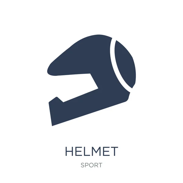 Helmu Ikona Moderní Ploché Vektorové Ikony Helmu Bílém Pozadí Sportovní — Stockový vektor