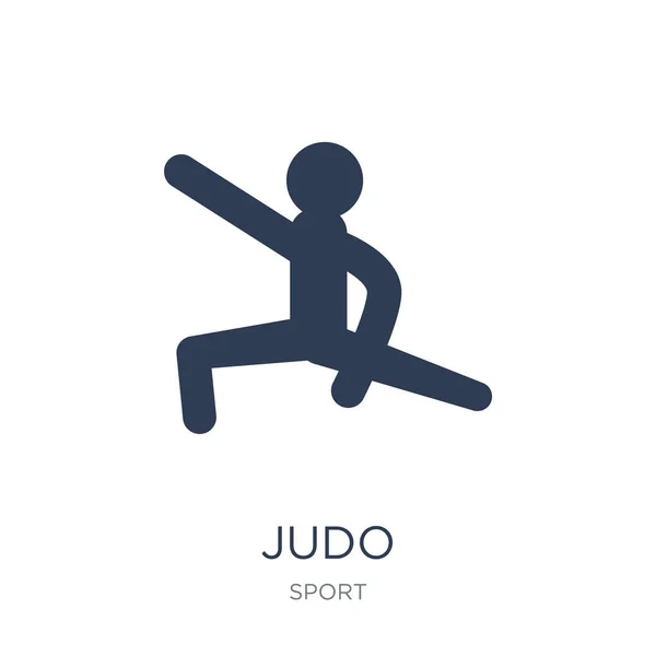 Ikony Judo Płaskie Wektor Judo Ikona Białym Tle Kolekcji Sport — Wektor stockowy