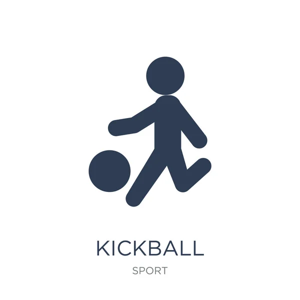 Ícone Kickball Ícone Kickball Vetorial Plano Moda Fundo Branco Coleção —  Vetores de Stock