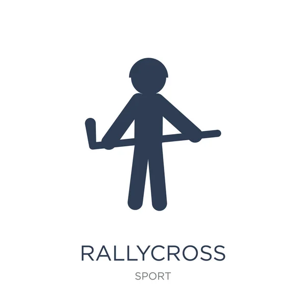 Ícone Rallycross Ícone Rallycross Vetorial Plano Moda Fundo Branco Coleção —  Vetores de Stock