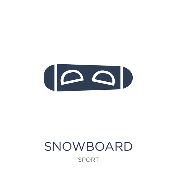 Icône Snowboard Vecteur Plat Tendance Icône Snowboard Sur Fond Blanc — Image vectorielle