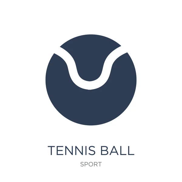 Icono Pelota Tenis Icono Pelota Tenis Vector Plano Moda Sobre — Archivo Imágenes Vectoriales