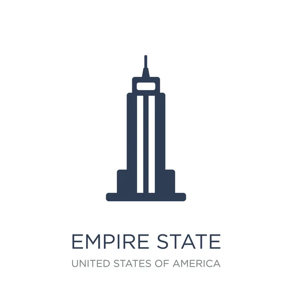 帝国大厦图标 时尚的平面向量帝国大厦图标在白色背景从美国汇集 向量例证可用于网络和移动 Eps10 — 图库矢量图片
