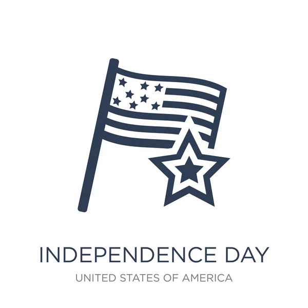 Independence Day Icon Trendy Flat Vector Independence Day Icon White — Stock Vector