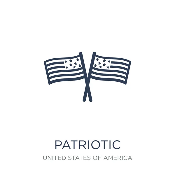 Patriotic Icon Trendy Flat Vector Patriotic Icon White Background United — Stock Vector