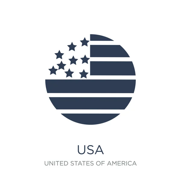 Usa 时尚平面向量 Usa 图标在白色背景从美国汇集 向量例证可用于网络和移动 Eps10 — 图库矢量图片