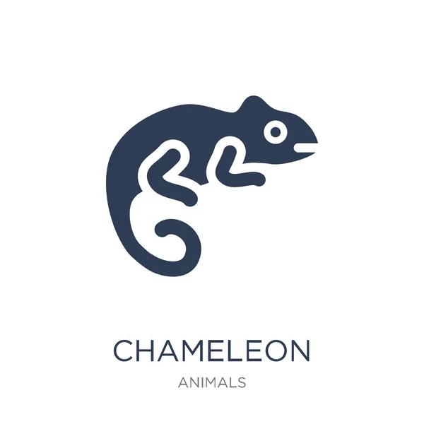 Піктограма Шамелеона Модний Плоский Вектор Значок Шамелеона Білому Тлі Колекції — стоковий вектор