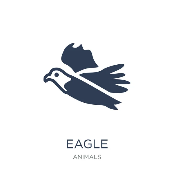 Ikona Orła Płaskie Wektor Eagle Ikona Białym Tle Kolekcja Zwierząt — Wektor stockowy