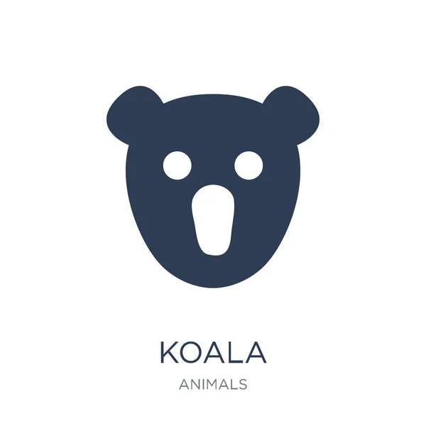Ícone Koala Ícone Koala Vetor Plano Moda Fundo Branco Coleção — Vetor de Stock