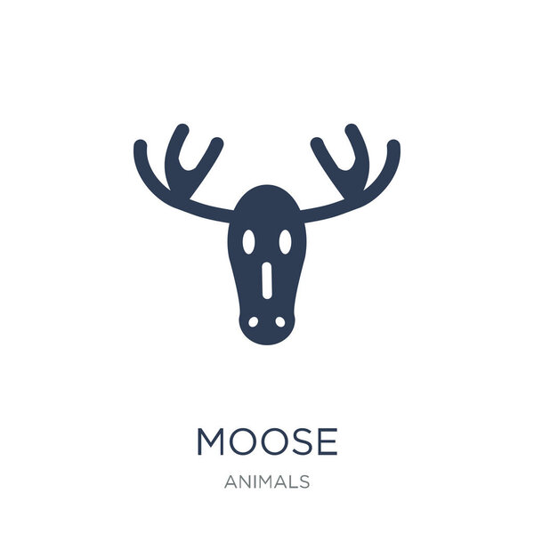 Moose icon. Trendy flat vector Moose icon on white background from animals collection, vector illustration can be use for web and mobile, eps10
