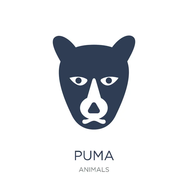 Icono Del Puma Icono Moderno Puma Vector Plano Sobre Fondo — Vector de stock