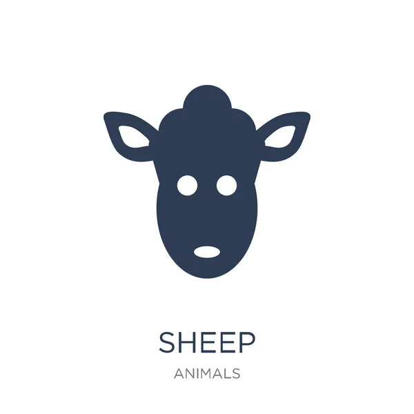Schafsköpfe Trendige Flache Vektor Schaf Symbol Auf Weißem Hintergrund Aus — Stockvektor