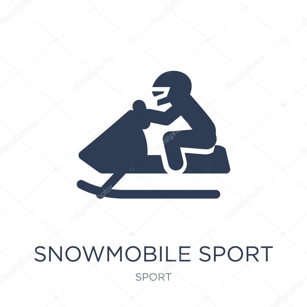 Snowmobile sport icon. Trendy flat vector Snowmobile sport icon on white background from sport collection, vector illustration can be use for web and mobile, eps10