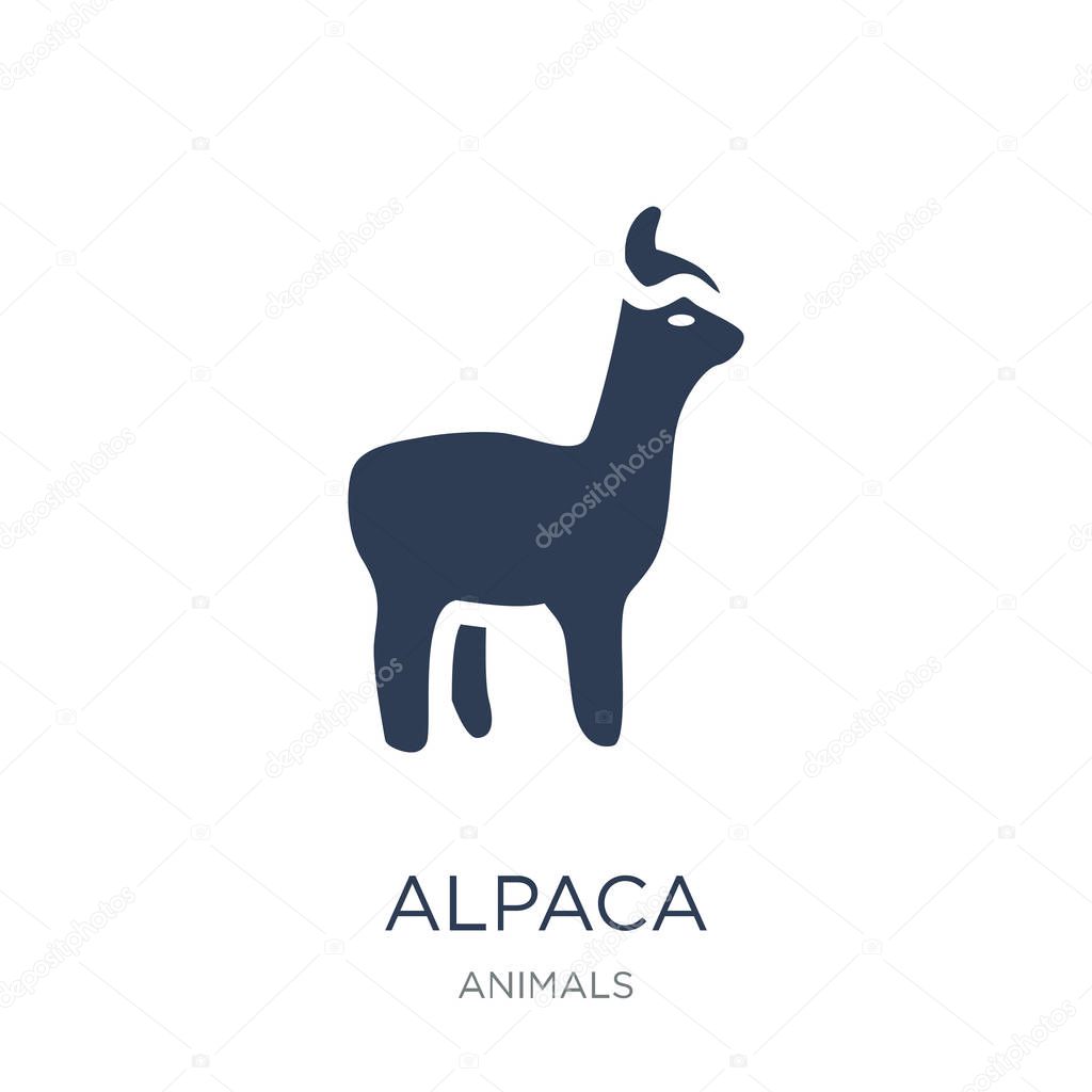 Alpaca icon. Trendy flat vector Alpaca icon on white background from animals collection, vector illustration can be use for web and mobile, eps10