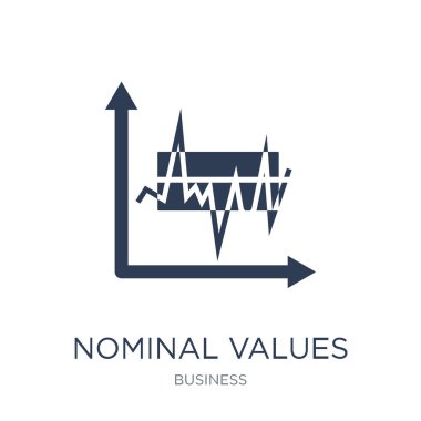Nominal values icon. Trendy flat vector Nominal values icon on white background from Business collection, vector illustration can be use for web and mobile, eps10 clipart
