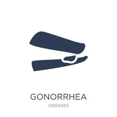 Gonorrhea icon. Trendy flat vector Gonorrhea icon on white background from Diseases collection, vector illustration can be use for web and mobile, eps10 clipart