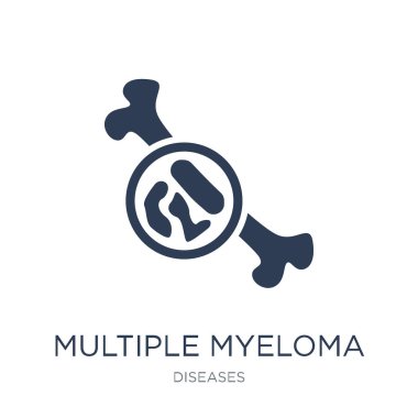 Multiple myeloma icon. Trendy flat vector Multiple myeloma icon on white background from Diseases collection, vector illustration can be use for web and mobile, eps10 clipart