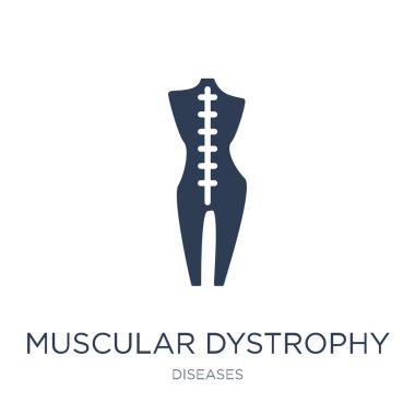 Muscular dystrophy icon. Trendy flat vector Muscular dystrophy icon on white background from Diseases collection, vector illustration can be use for web and mobile, eps10 clipart
