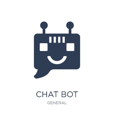 sohbet bot simgesi. Trendy düz vektör sohbet bot simgesi genel koleksiyon, vektör çizim beyaz arka plan üzerinde web ve mobil, eps10 kullanmak olabilir