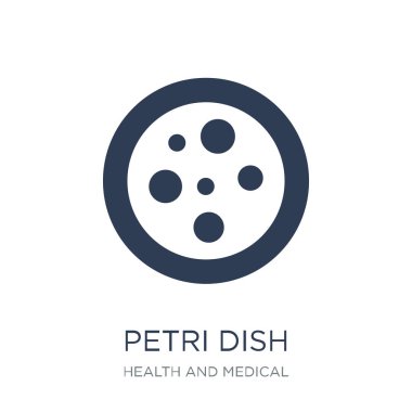 Petri kabına simgesi. Trendy düz vektör Petri kabına simge sağlık ve tıp Collection, vektör çizim beyaz arka plan üzerinde kullanım için web ve mobil, eps10 olabilir