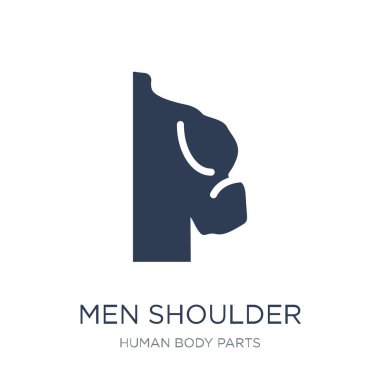Erkekler omuz simgesi. Trendy düz vektör erkekler omuz simge vektör çizim insan vücut parçaları koleksiyonundan beyaz arka plan üzerinde kullanım için web ve mobil, eps10 olabilir