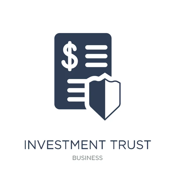 Investiční Trust Ikona Moderní Ploché Vektor Investiční Společnost Bílém Pozadí — Stockový vektor