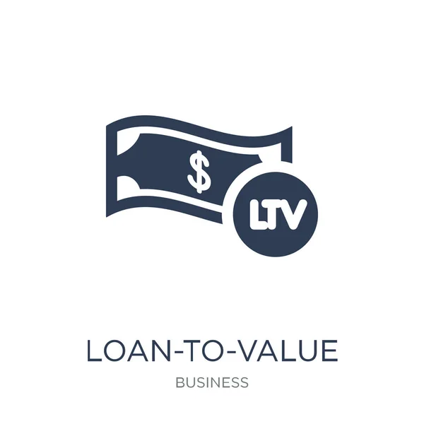 Rean Value Icon Модный Плоский Вектор Loan Value Значок Белом — стоковый вектор