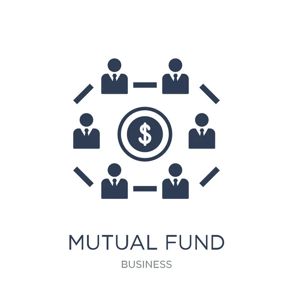 Mutual Fund Icon Trendy Flat Vector Mutual Fund Icon White — Stock Vector