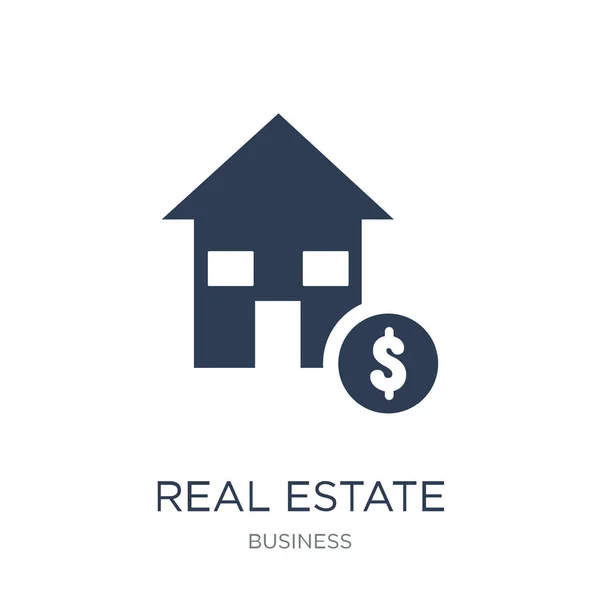 Real Estate Investment Trusts Icon Trendy Flat Vector Real Estate — Stock Vector