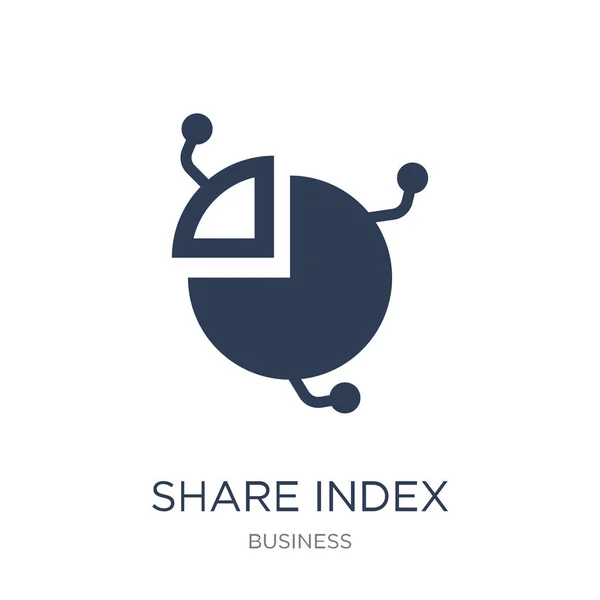 Ícone Índice Ações Vetor Plano Moda Compartilhar Ícone Índice Fundo — Vetor de Stock