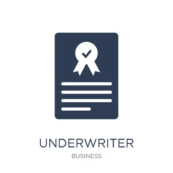 Underwriter Shares Icon Trendy Flat Vector Underwriter Shares Icon White — Stock Vector