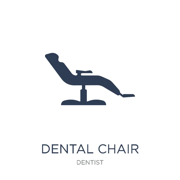 Εικονίδιο Οδοντιατρική Καρέκλα Μοντέρνα Επίπεδη Διάνυσμα Πολυθρόνας Εικονίδιο Στο Λευκό — Διανυσματικό Αρχείο
