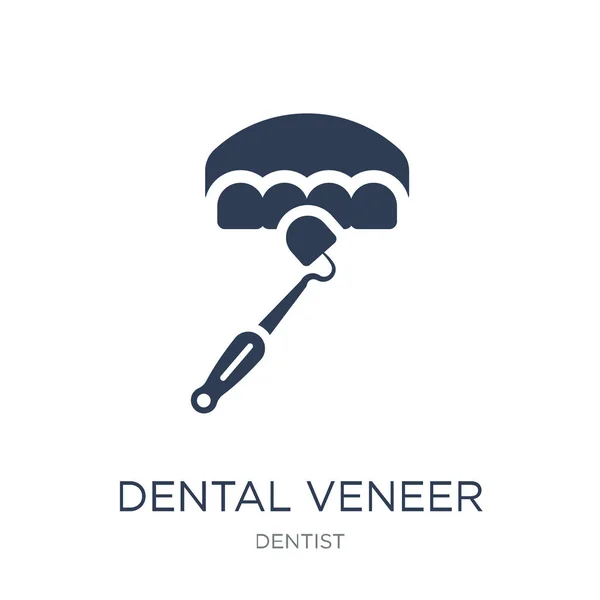 Icono Chapa Dental Vector Plano Moda Icono Chapa Dental Sobre — Vector de stock