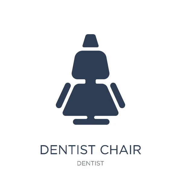 Ícone Cadeira Dentista Ícone Cadeira Dentista Vetor Plana Moda Fundo — Vetor de Stock