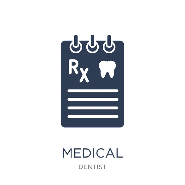 Medical Prescription Icon Trendy Flat Vector Medical Prescription Icon White — Stock Vector
