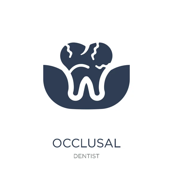 Occlusal Icon Trendy Flat Vector Occlusal Icon White Background Dentist — Stock Vector